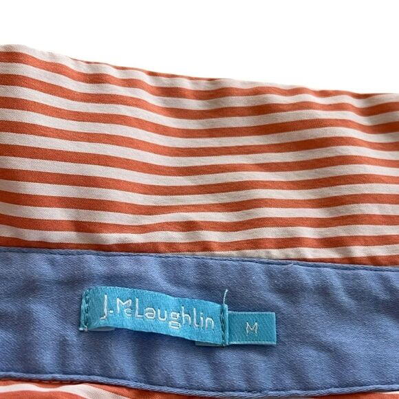 J. McLaughlin Orange Long Sleeve Button Down Shirt Size Medium - Picture 3 of 8